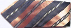 Ties -Pink & Grey Stripe